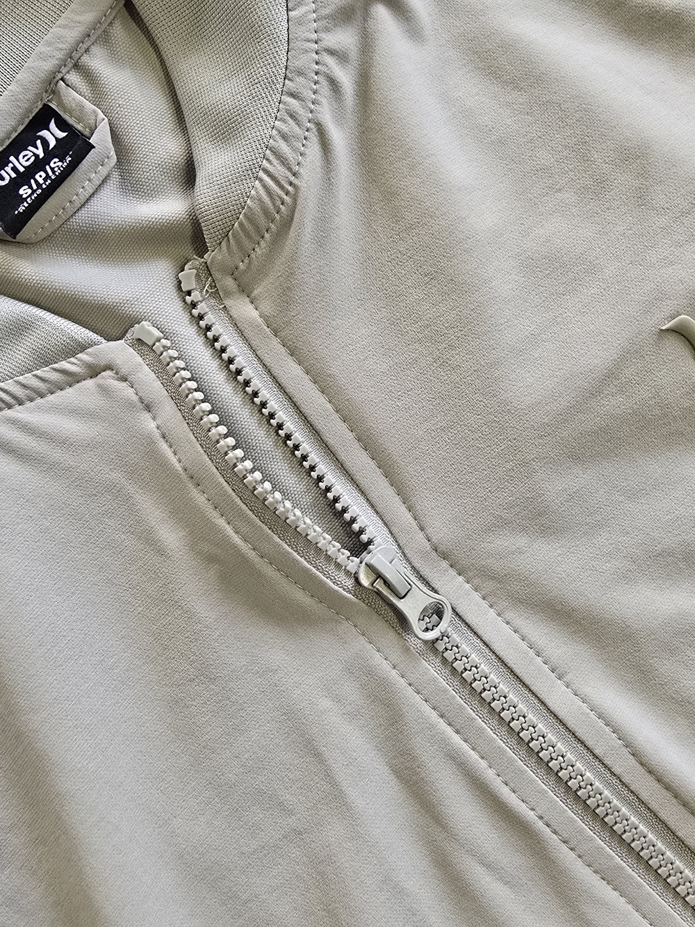 Hurley Light Gray Zip-Up Hoodie